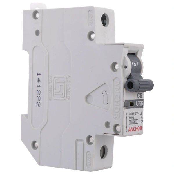 Anchor by Panasonic 98007 UNO Series 40 Ampere Single Pole C Curve MCB - 40A, WHITE, 6 MONTH